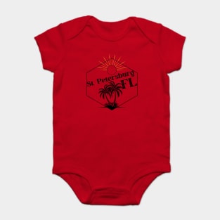 St. Petersburg FL Retro Palm Sun Design | Classic Florida Beach Vibes Baby Bodysuit